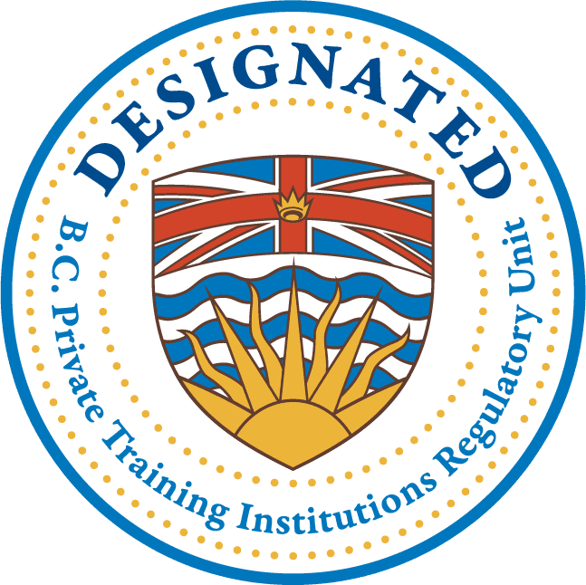 B.C. Private Training Institutions Regulatory Unit — DESIGNATED seal